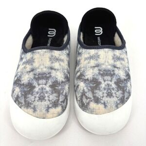 Mahabis Classic Curve Unisex Size 40 Blue Tie Dye Wool Sherpa Detachable Sole